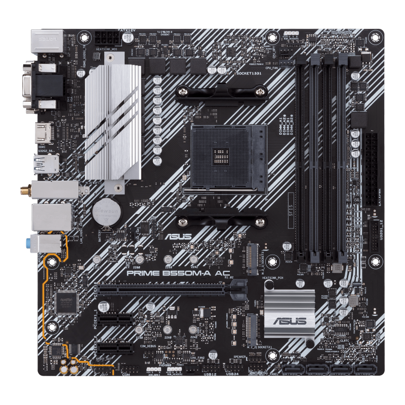 ASUS PRIME B550M-A AC AMD AM4 mATX motherboard with impressive