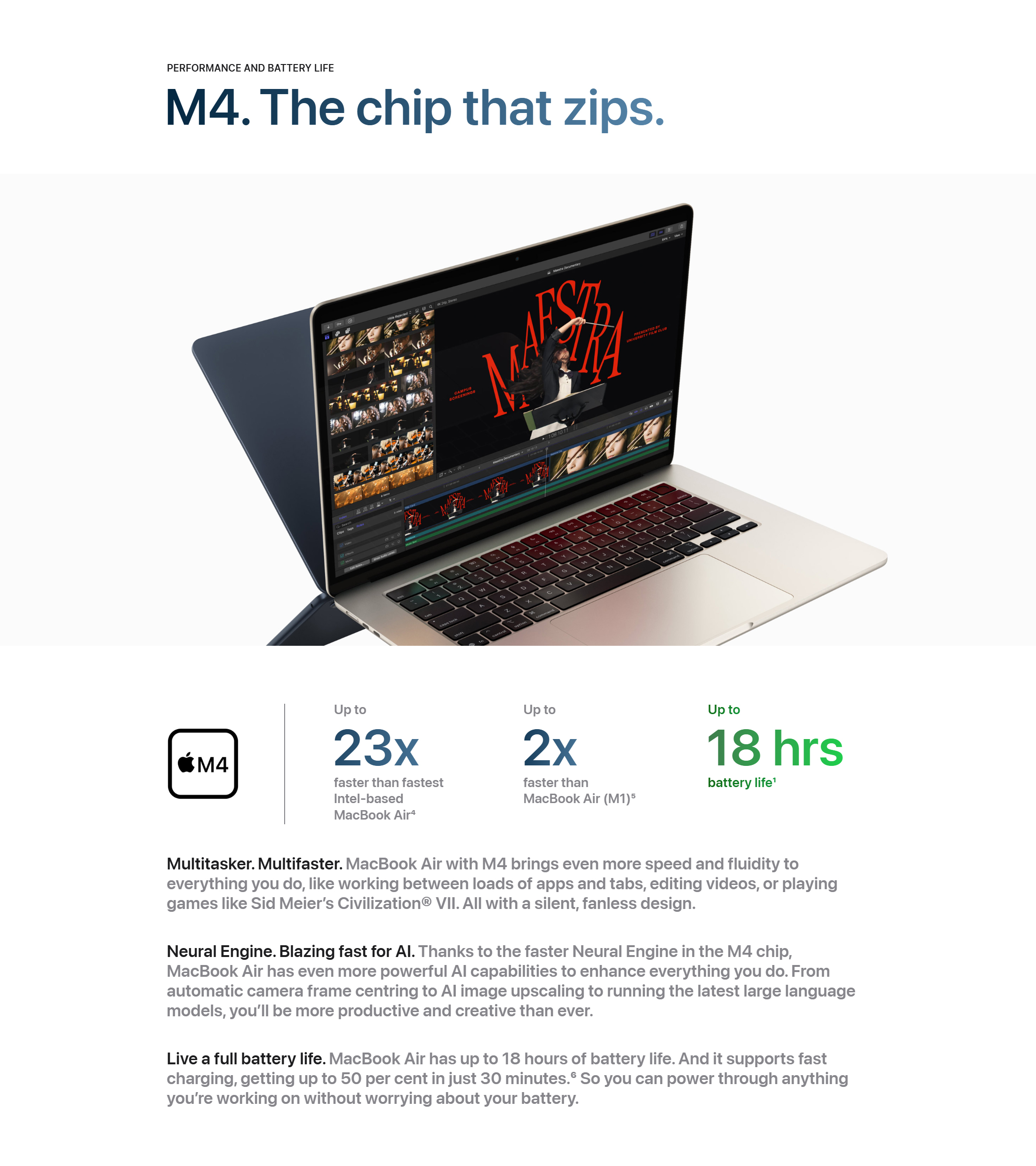 Buy Apple MacBook Air 2025 13.6in M4 16GB 256GB - Midnight