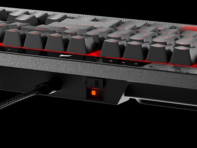 Gaming-Tastatur MGX Corsair DE-Layout, K70 MAX, grau, Corsair