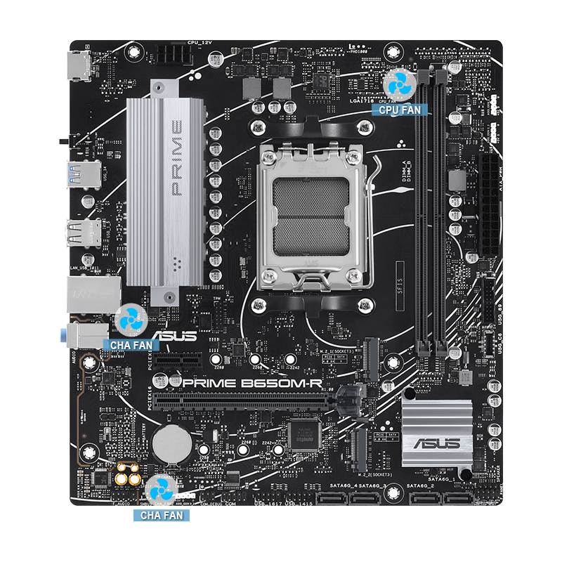 Prime-Mainboard mit 4-Pin PWM/DC-Lüfterbild