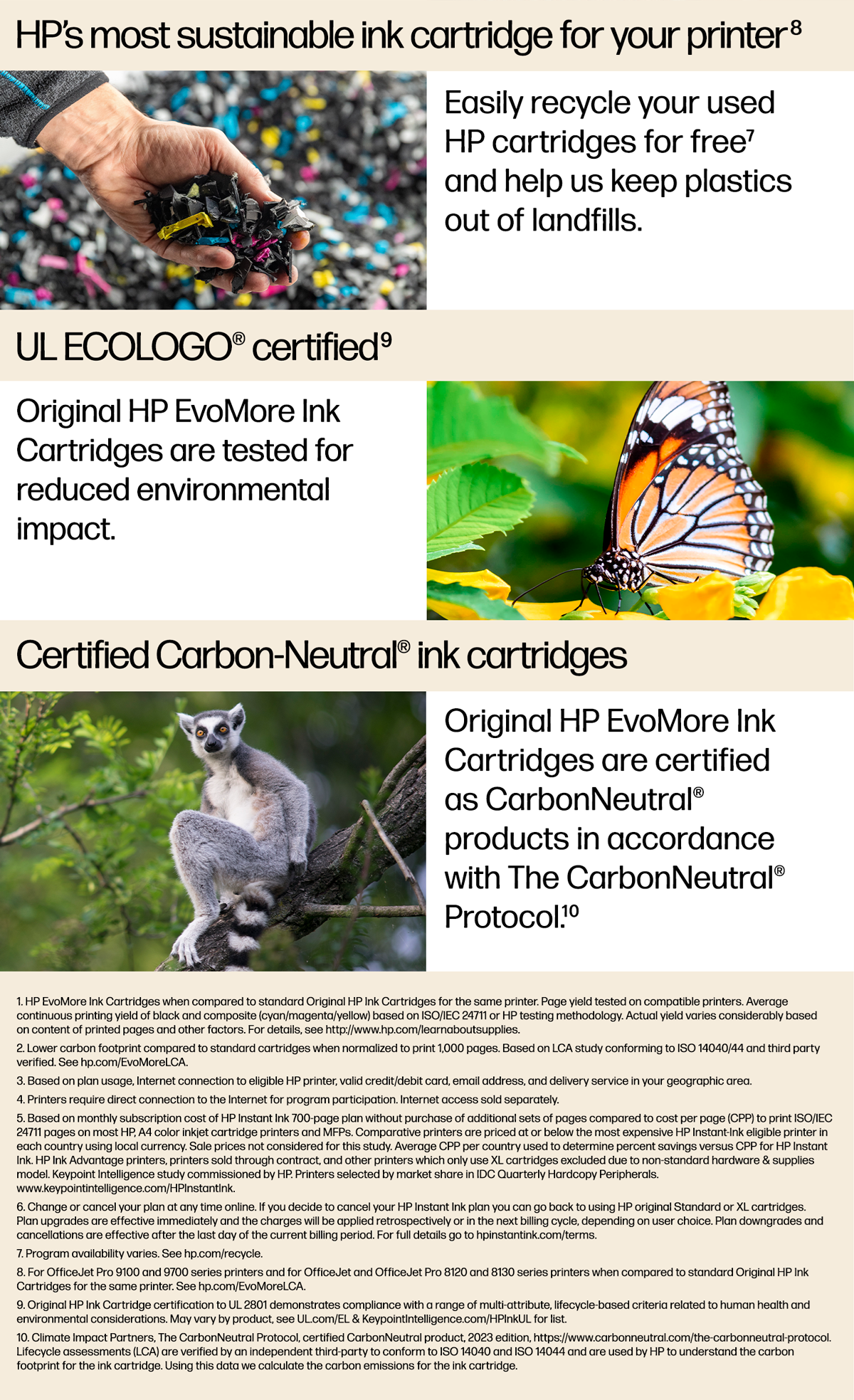 HP cartridge for your printer with easy-free recycling and helps us keep plastics out of landfills, tested for reduced environmental impact (in accordance with The CarbonNeutral Protocol).