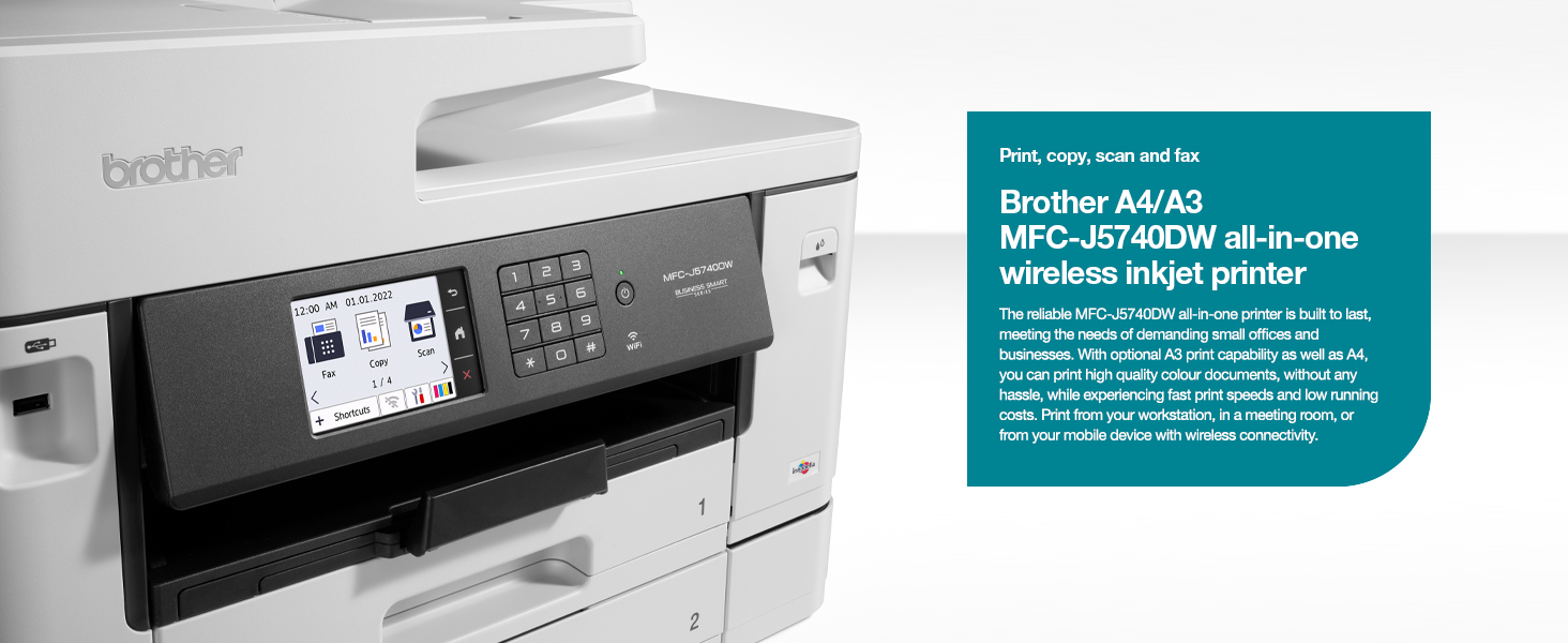 Brother MFC-J5740DW A3 Duplex Colour Wireless Inkjet Multifunction Printer  with Fax
