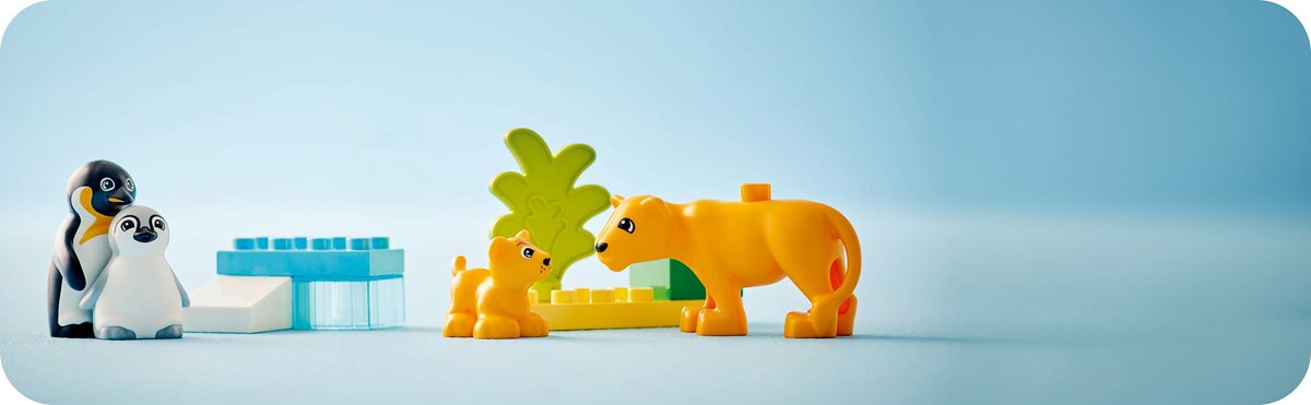 Buy LEGO DUPLO Wild Animal Families: Penguins & Lions Set 10442