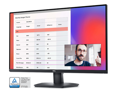 Skærm med farverigt billede
