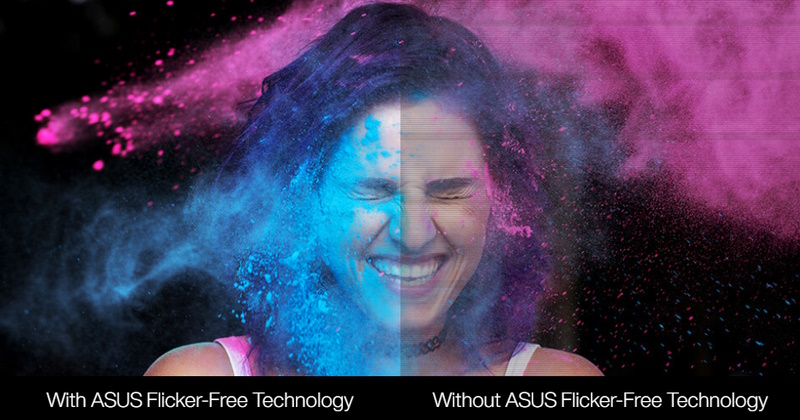 Comparison of ProArt Display with and without Flicker-free Technology