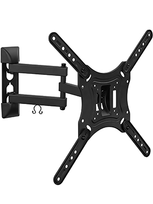 Mount-It! Full Motion Articulating TV Wall Mount MI-4110 This articulating TV mount arm offers full motion capability to adjust your TV for optimal viewing experience. Single stud installation simplifies the placement of the TV on the wall. 15.7 inches of extension is ideal for corner installation. Simply pull the TV away from the wall and turn it left or right. This wall mount bracket is also ideal for large computer monitors up to 35" and ultrawide monitors with larger VESA patterns.