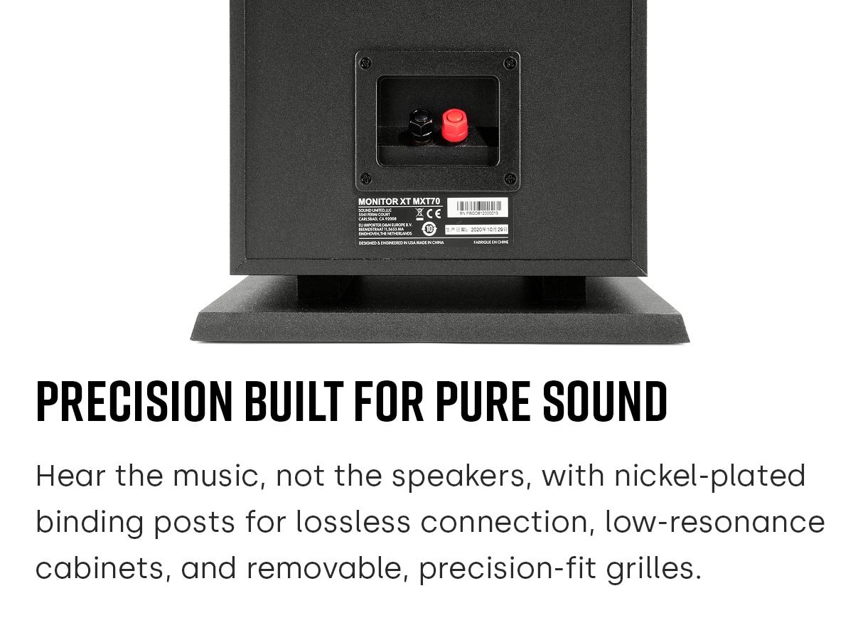 Polk Audio Monitor XT70 Tower Speaker Midnight Black Monitor XT70
