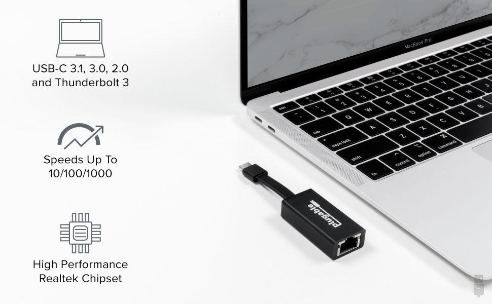 Plugable USB C to Adapter, Fast & Reliable Gigabit Speed