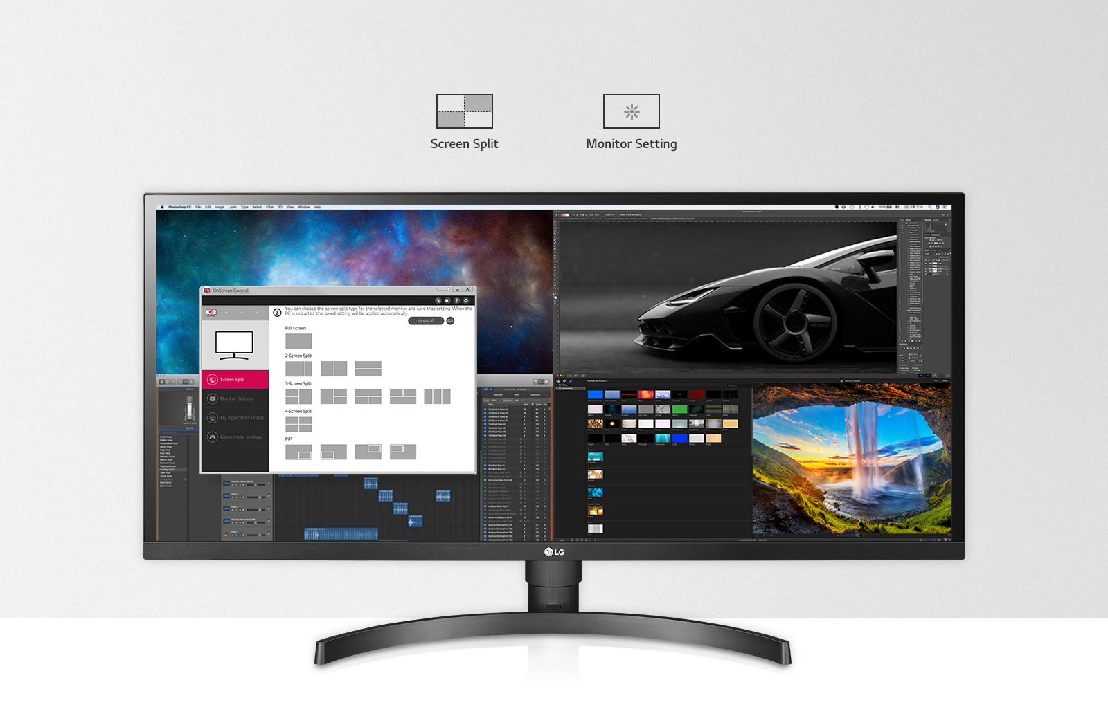34'' IPS WFHD UltraWide™ Monitor with RADEON FreeSync™, Flicker Safe,  Dynamic Action Sync, Black Stabilizer, On-Screen Control & Ergonomic Stand