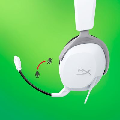 Swivel-to-mute noise-cancelling microphone