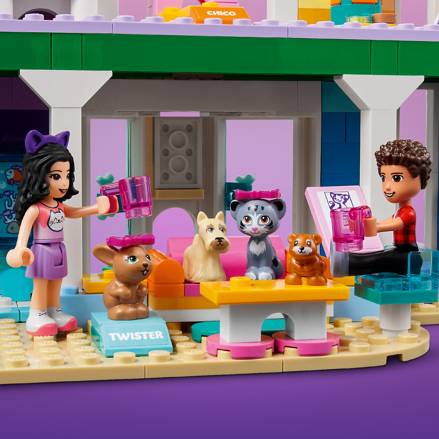 LEGO Friends Pet Day-Care Center 41718 Animal Set, Heartlake City Toy,  Birthday Gifts for Kids, Girls and Boys 7 Plus Years Old, with Doggy Figure  & 3