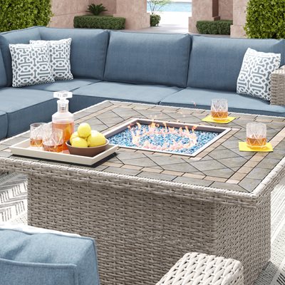 Sirio Niko 9-piece Fire Outdoor Patio Seating Set | Costco