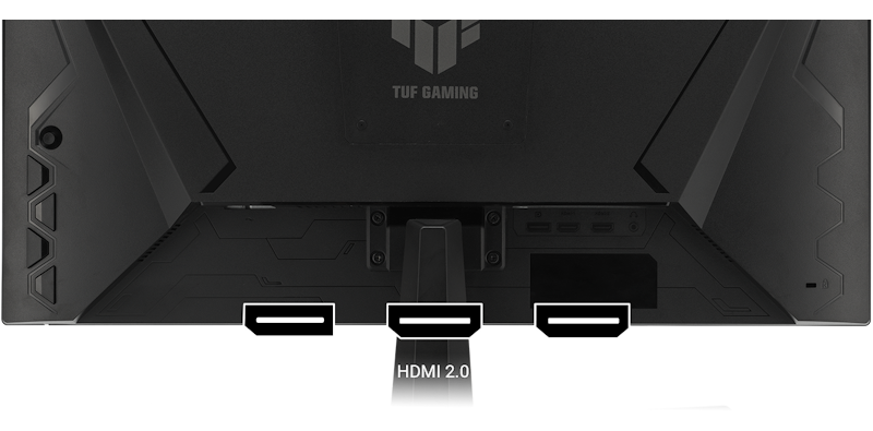 A multitude of connectivity options includes HDMI® 2.1, HDMI® 2.0, and DisplayPort™ 1.4 ports.