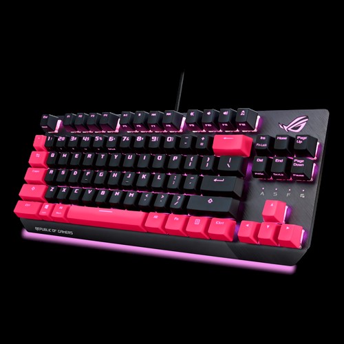 ASUS ROG Strix Scope TKL Electro Punk Mechanical Gaming Keyboard, Cherry MX  Red Switches, 2X Wider Ctrl Key for Greater FPS Precision, Gaming Keyboard