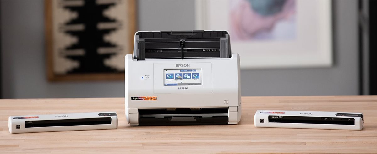 RapidReceipt Scanners on a desk