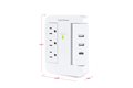 slide 9 of 9, zoom in, cyberpower mp1088ww wall tap surge protector - dimensions