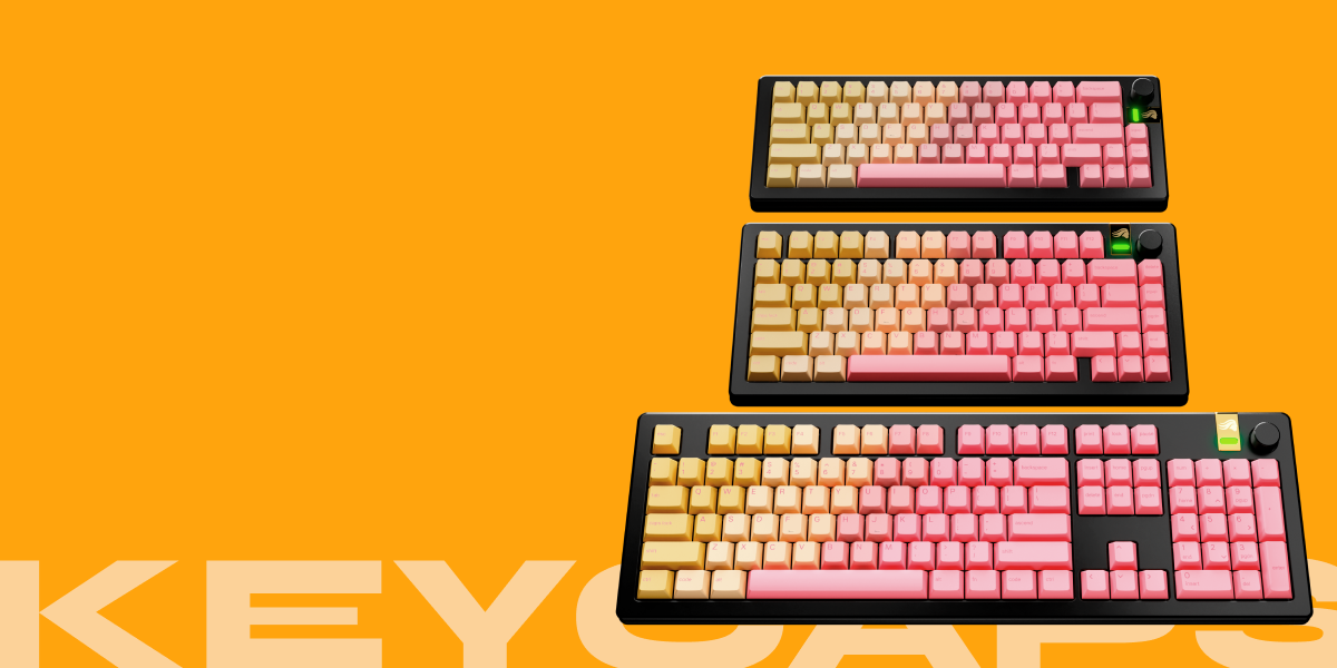 Glorious GPBT Gradient Keycaps - Grapefruit