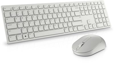Dell Pro Wireless Keyboard and Mouse - KM5221W - US International (QWERTY) - White