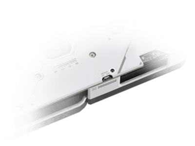 ASUS Dual GeForce RTX 4070 SUPER white edition graphics card backplate