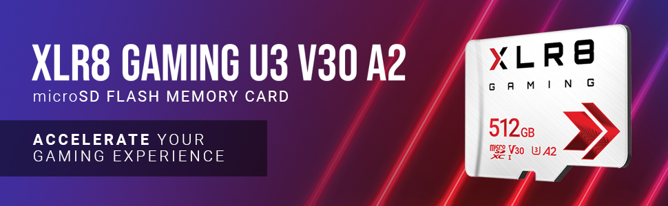XLR8 GAMING U3 V30 A2 microSD FLASH MEMORY CARD, Accelerate your gaming experience