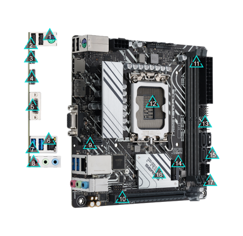 ASUS PRIME H610I-PLUS-CSM - Thumbnail 3