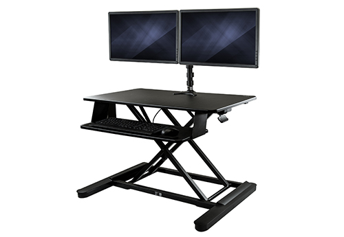 StarTech.com Dual Monitor Stand, Horizontal, For up to 24 (17.6lb/8kg)  VESA Monitors, Black, Adjustable Monitor Stand, - ARMBARDUO - Monitor  Mounts 