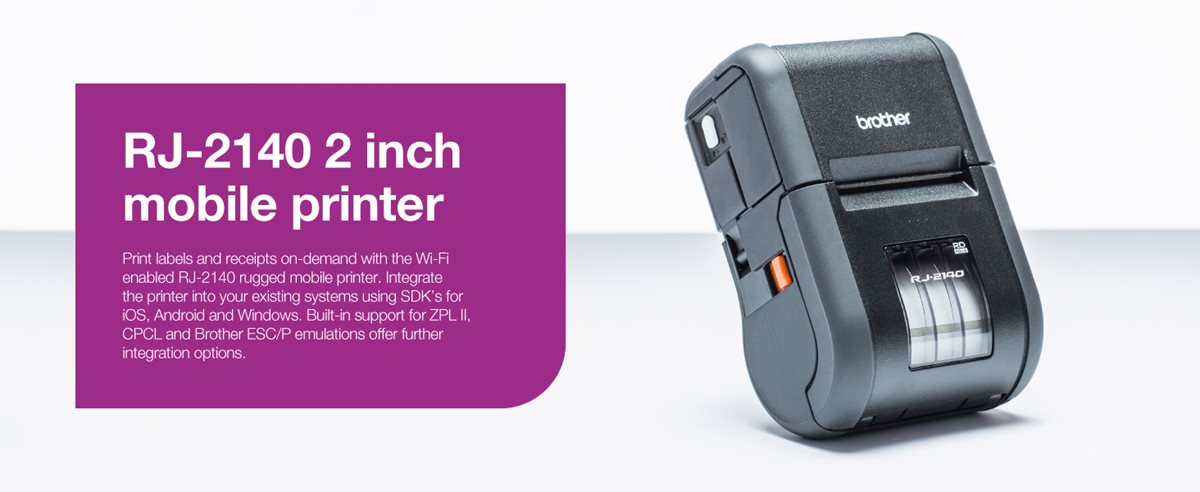 RJ-2140 Rugged Mobile Printer + WiFi