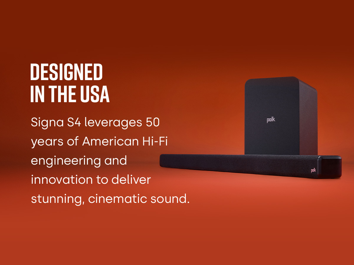 テレビスピーカー　Polk Signa S4 ホームシアター （サウンドバー） ブラック SIGNA/S4 [DolbyAtmos対応