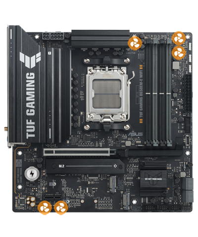 ASUS TUF GAMING B650EM-E WIFI AMD B650 Micro-ATX Motherboard, 8+2+