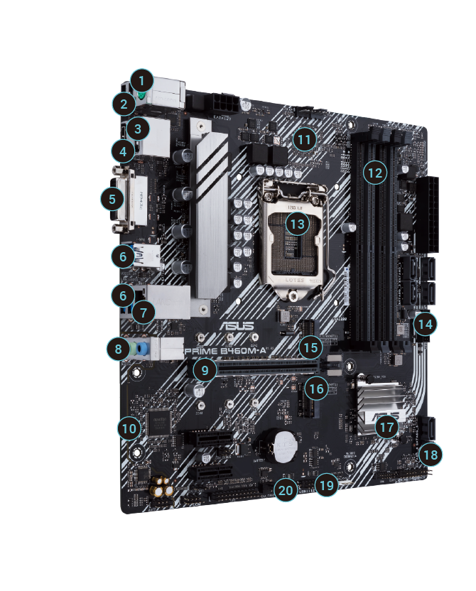 ASUS PRIME B460M-A LGA 1200 Micro ATX Intel Motherboard - Newegg.com