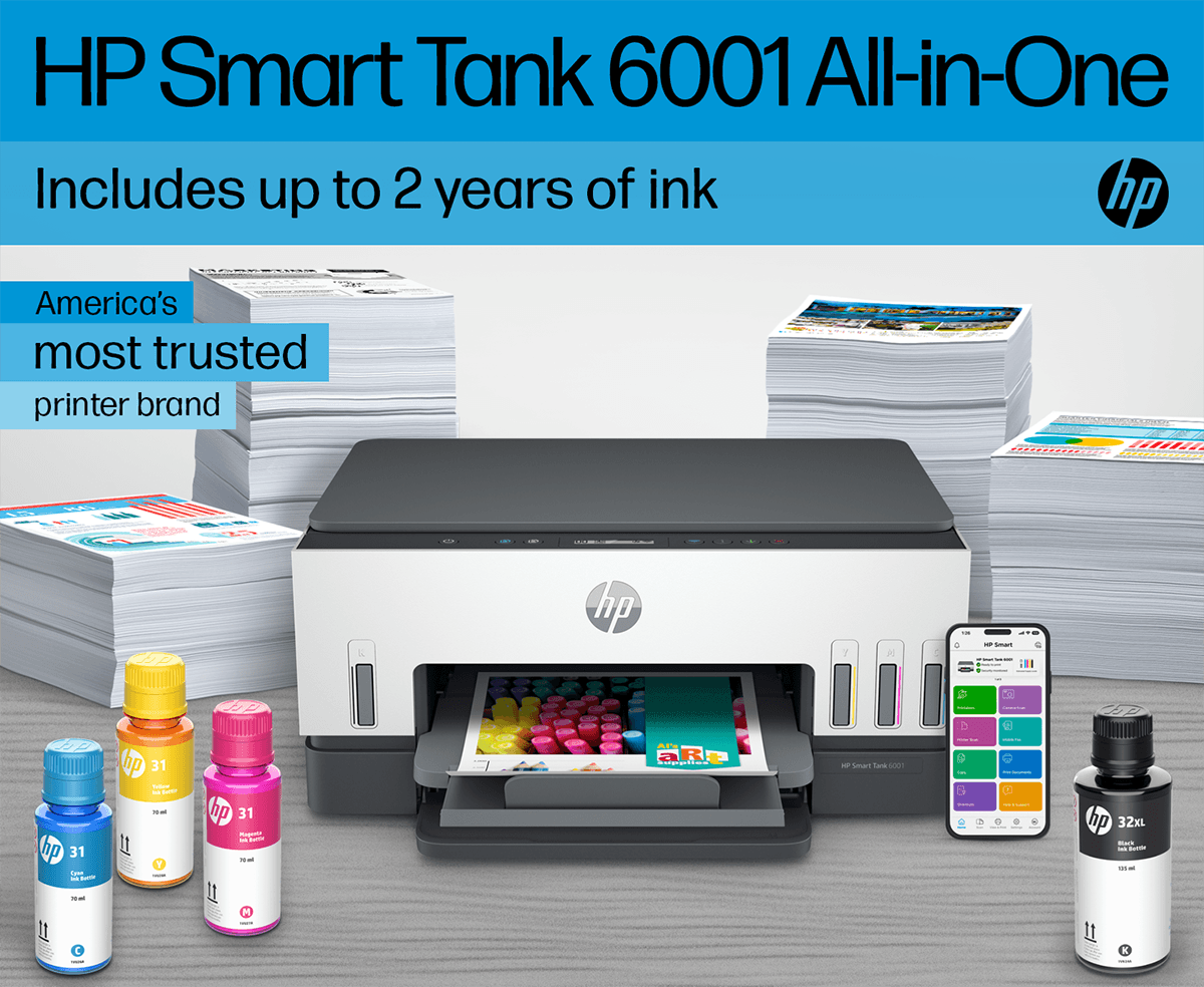 HP Smart Tank 6001 All-in-One Printer | BJ's Wholesale Club