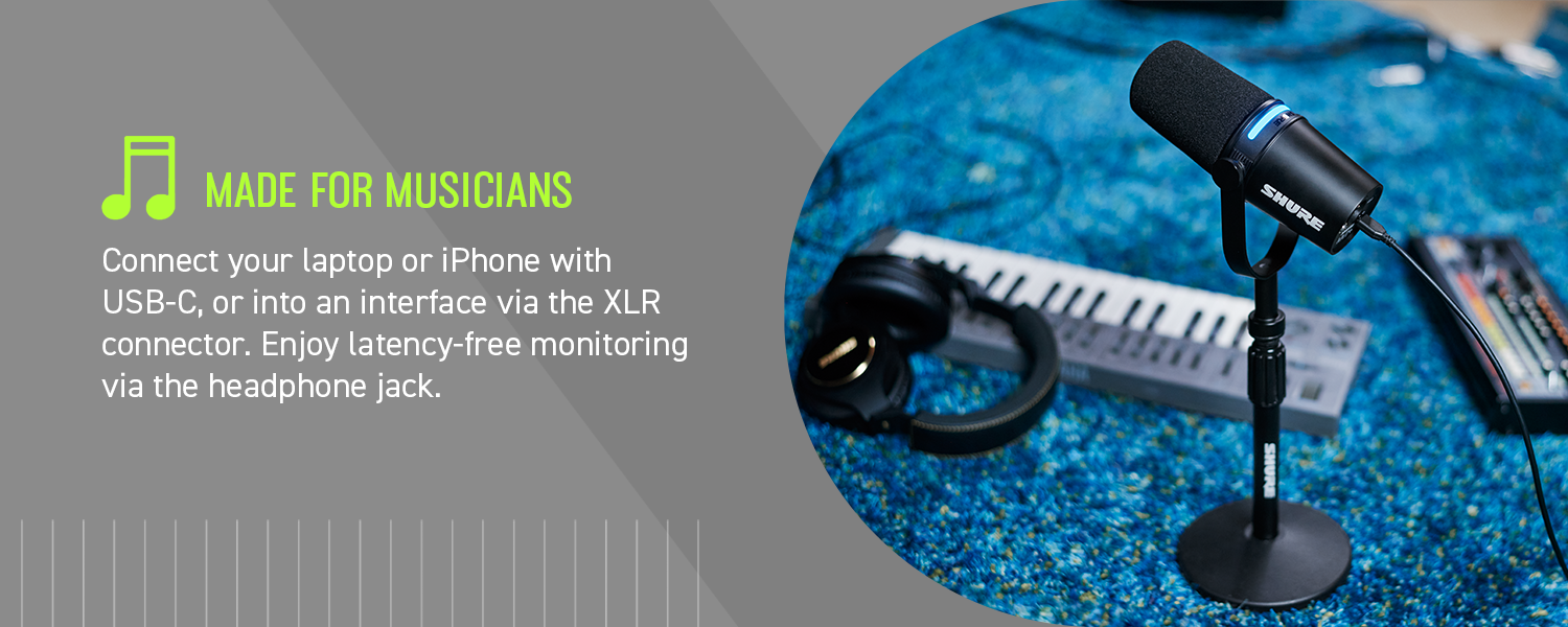 Shure MV7+ USB-C/XLR Dynamic Podcast Microphone - Thumbnail 3