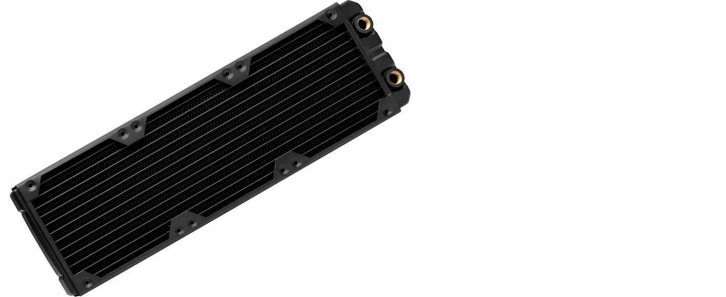 Corsair Hydro X Series XR5 240 mm NEO Waterkoelingsradiator - Koperen kern - Geoptimaliseerd voor een stille werking - 2 x 120 mm fanbevestigingen - G1 /4 schroefdraden - Zwart