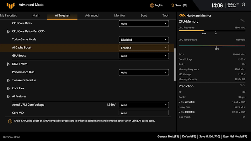AI CACHE BOOST UI