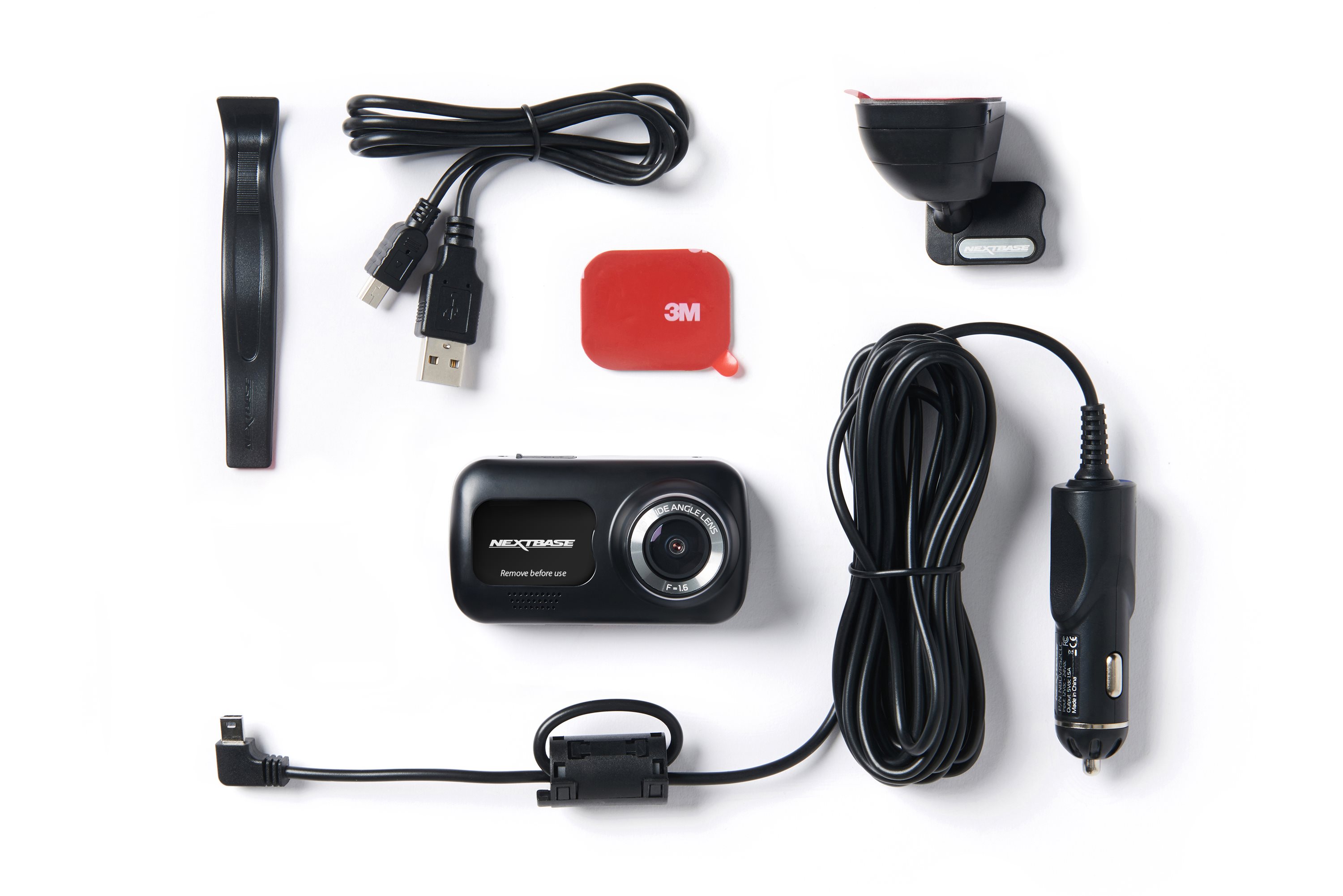 Nextbase 222 Dash Cam 2.5 HD 1080p Wireless Compact Car Dashboard Camera Loop Recording Black Intellegent Parking Mode 