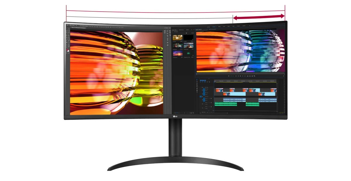 34” 21:9 QHD UltraWide™ Curved Monitor for multi-tasking