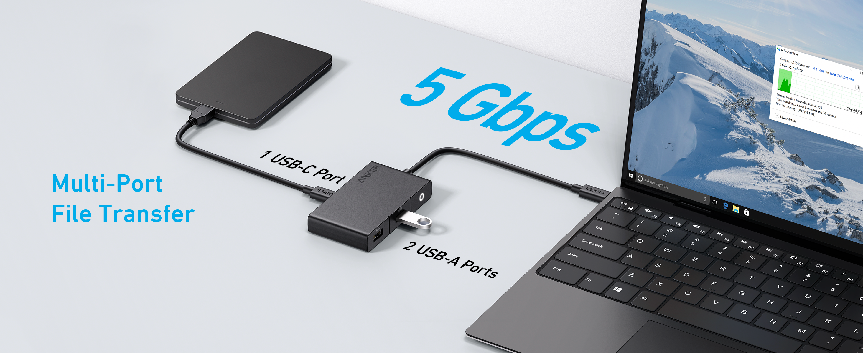 Anker 332 - docking station - USB-C - HDMI