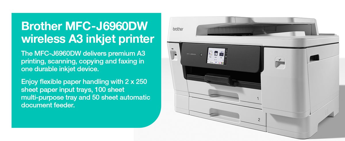 Brother MFC-J6960DW wireless A3 inkjet printer header