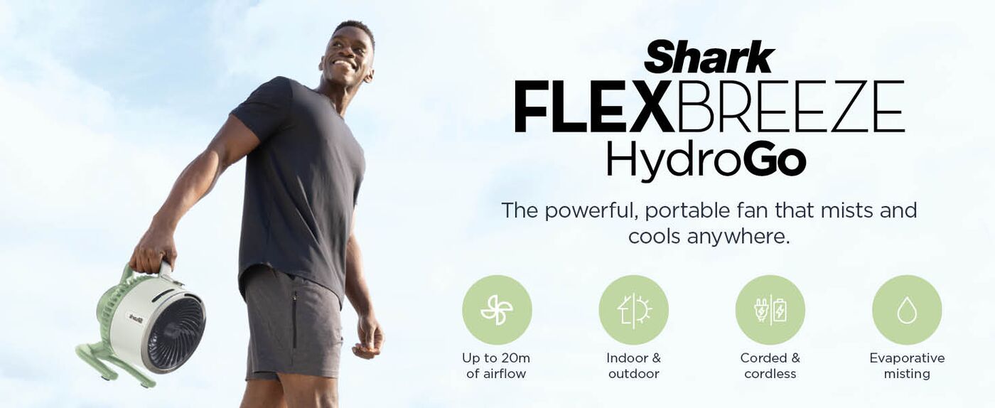 Buy Shark FlexBreeze HydroGo Green Misting Pedestal Fan - 6 Inch