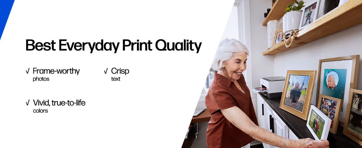 HP Printers deliver the best everyday print quality with crisp text, frame-worthy photos, and vivid, true-to-life colors
