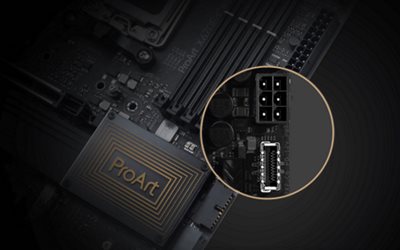 ProArt X670E-Creator Wi-Fi features a USB 3.2 Gen 2x2 Type-C® front-panel connector with Quick Charge 4+