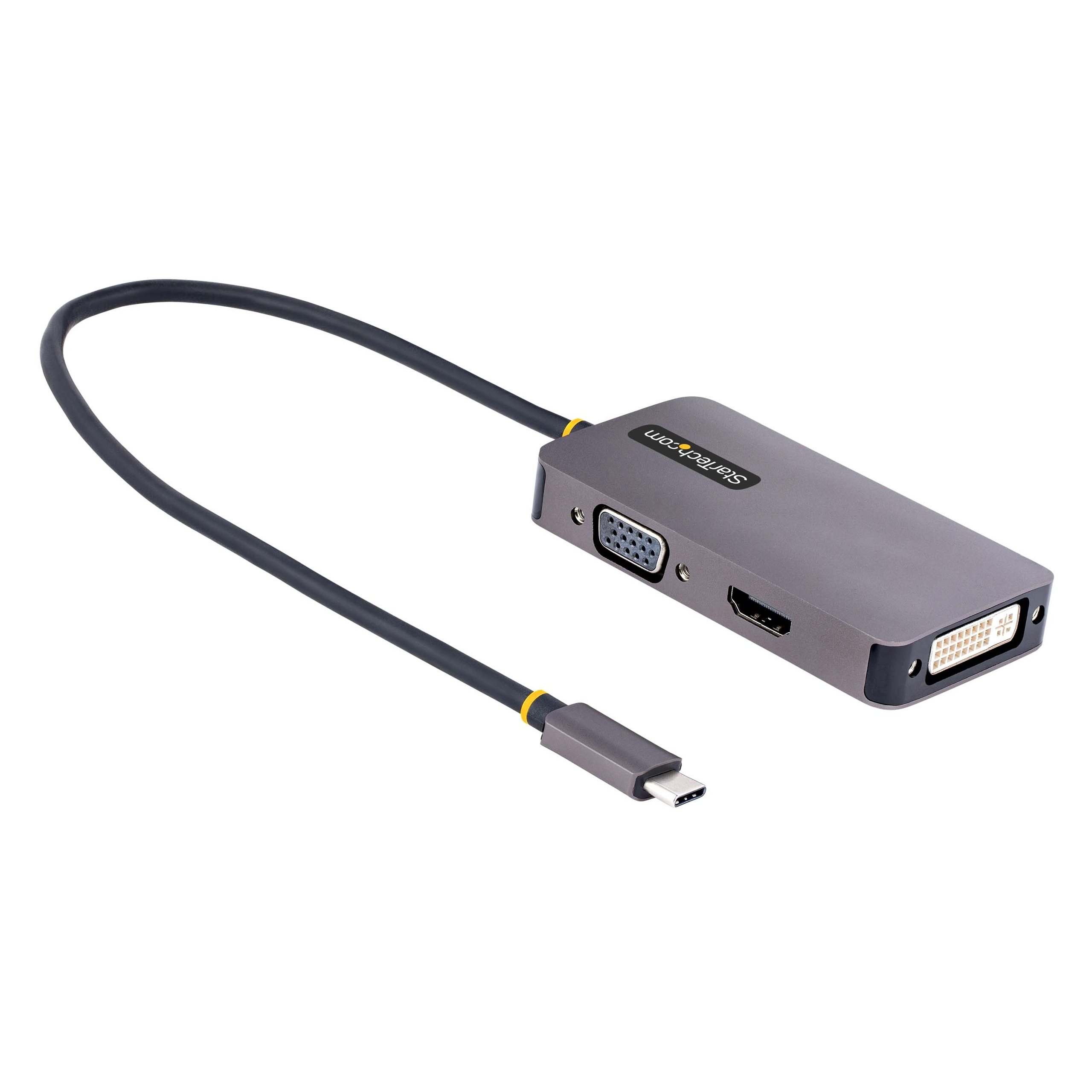 USB-C Dock, Dual Monitor, DVI, HDMI, VGA, Gigabit Ethernet