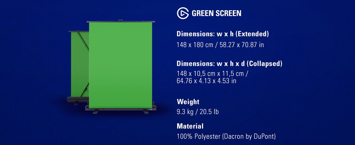 Elgato Green Screen - background - polyester