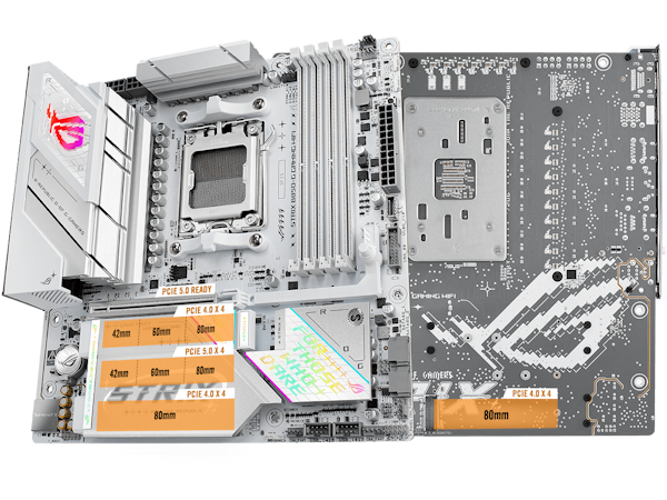 Das Strix B850-G PCIe 5.0 M.2 und das Layout der Erweiterungssteckplätze