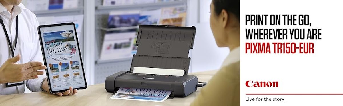 Print on the go, wherever you are. PIXMA TR150-EUR