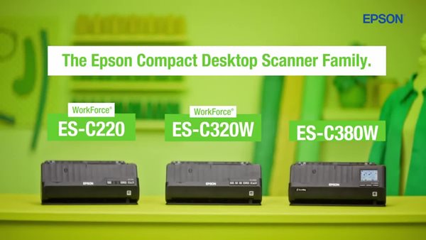 thumbnail video image 2 of Epson WorkForce ES-C380W Wireless Compact Desktop Document Scanner with 2-Sided Scanning and Auto Document Feeder (ADF) for PC and Mac, 2 of 6