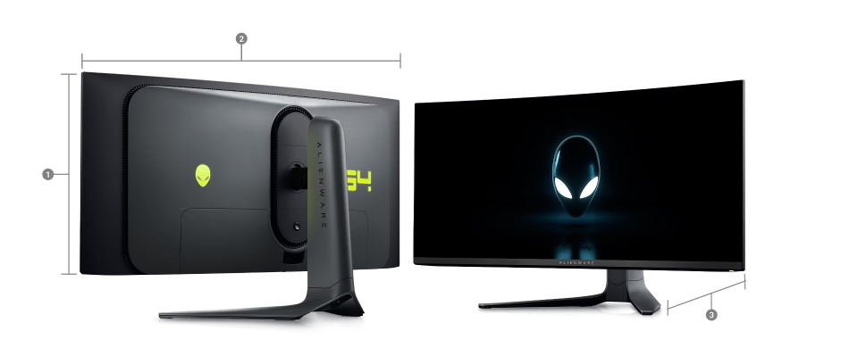 Zwei Dell Alienware AW3423DWF Gamingmonitore