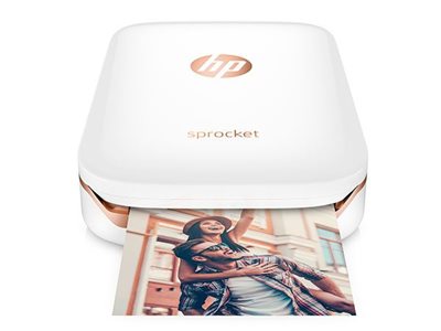 HP Sprocket Photo Printer, Print Social Media Photos on 2x3 Sticky-Backed  Paper (White) + Photo Paper (30 sheets) + Protective Case + USB Cable with  Wall Adapter + HeroFiber Gentle Cleaning Cloth