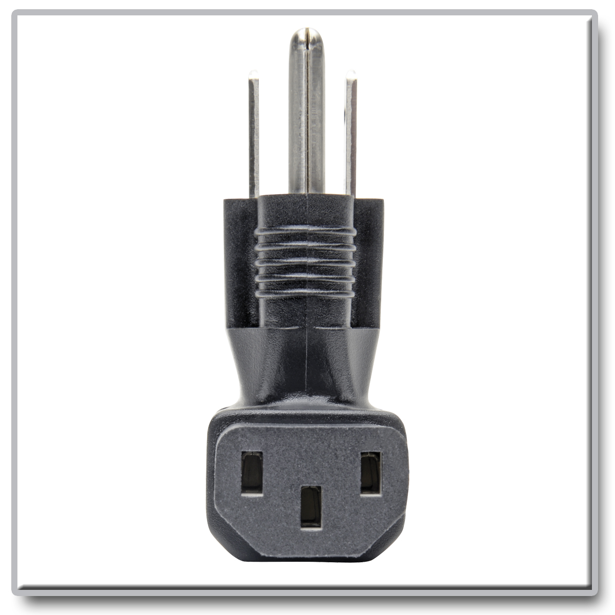 Tripp Lite Down-Angled NEMA 5-15P to C13 Power Cord Adapter - 10A, 125V ...
