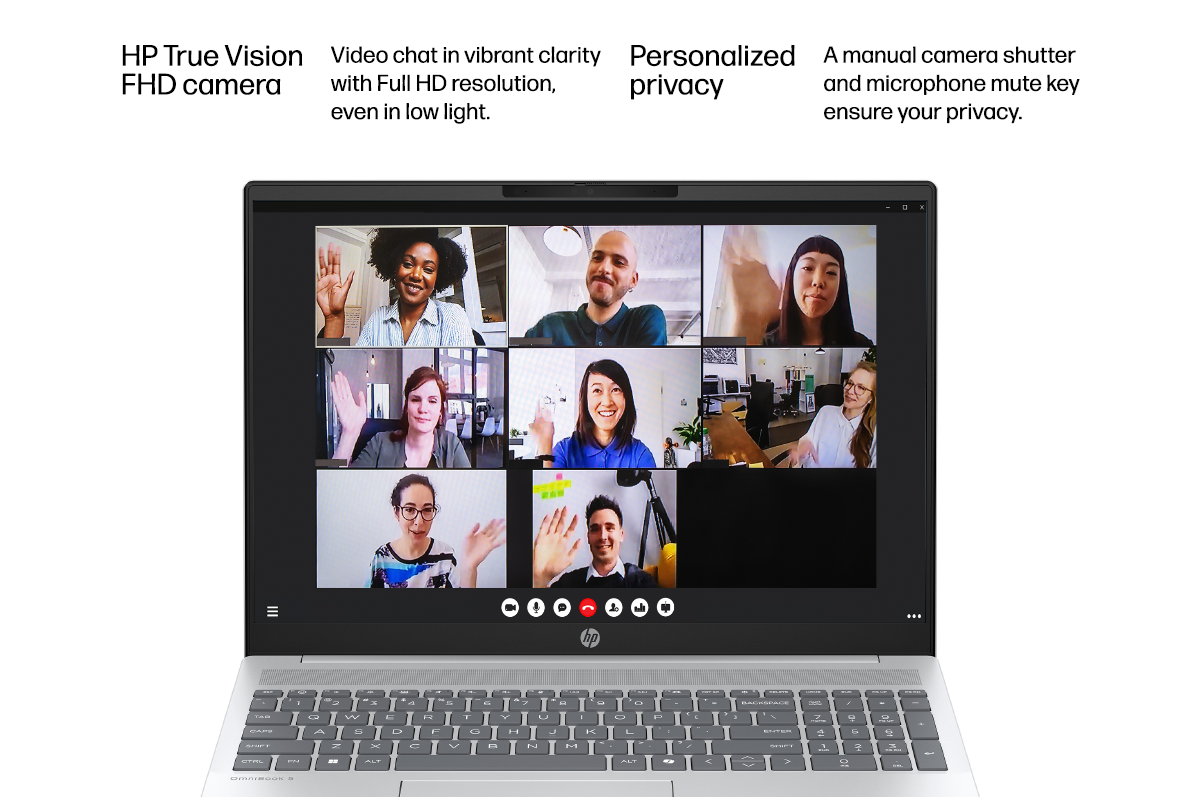 Laptop shows video call
